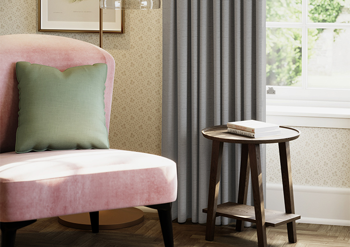 Faux Silk, Silver - Made to Measure Curtains - Image 5